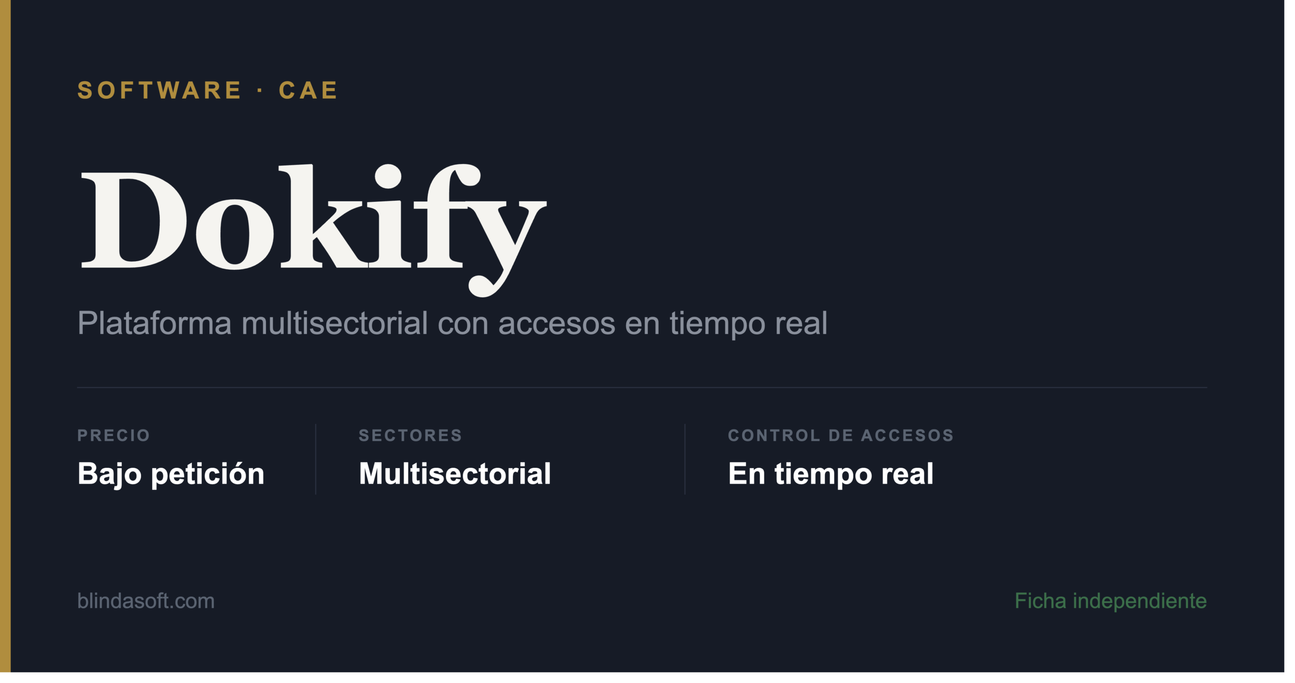Dokify opiniones y precio: ficha independiente de la plataforma CAE multisectorial con control de accesos en tiempo real