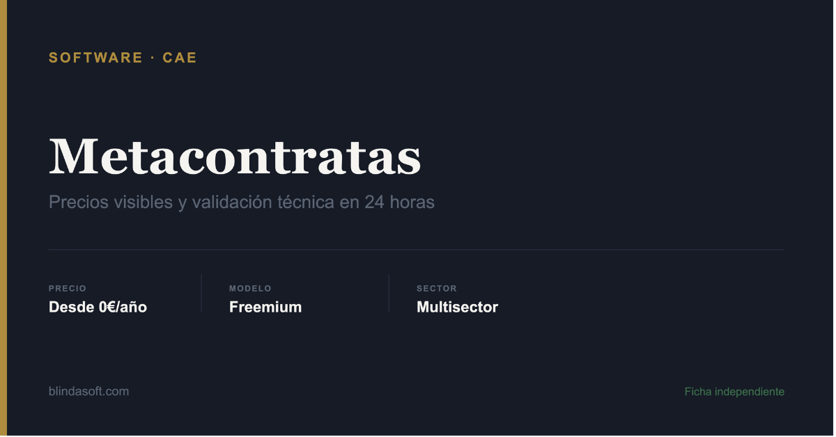 Metacontratas opiniones y precio: ficha independiente de la plataforma CAE con tarifas públicas y validación en 24 horas